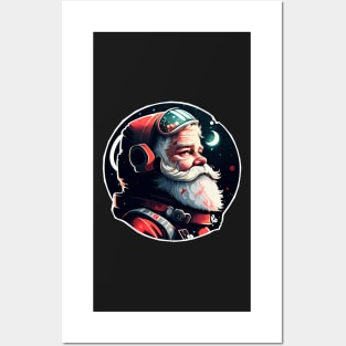 Astronaut Santa Sticker Posters and Art